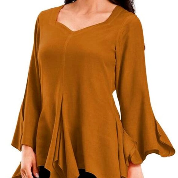 HolyClothing Moira Boho Tunic Top Burgundy Size Small - Picture 2 of 6